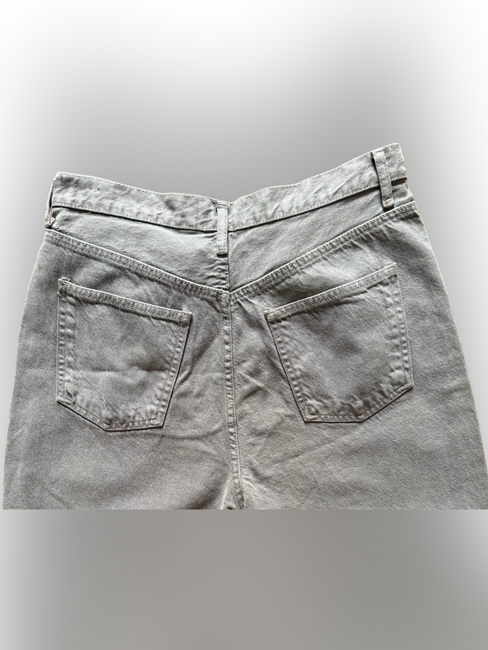 Zara High-Rise Wide-Leg Jeans — Faded Gray - Picture 7 of 9